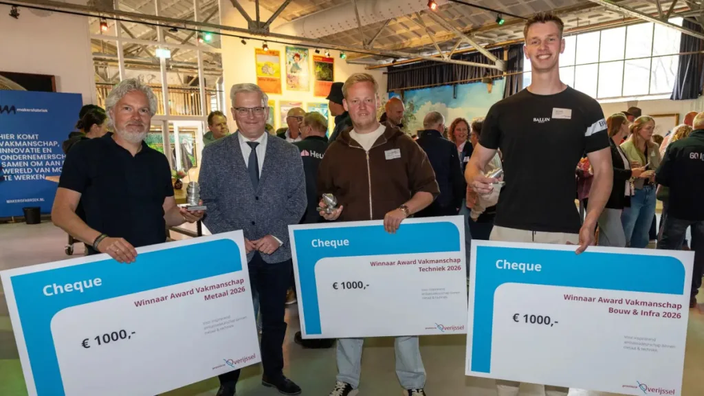 Overijsselse vakmensen winnen Award Vakmanschap 2026 Overijsselse vakmensen winnen Award Vakmanschap 2026