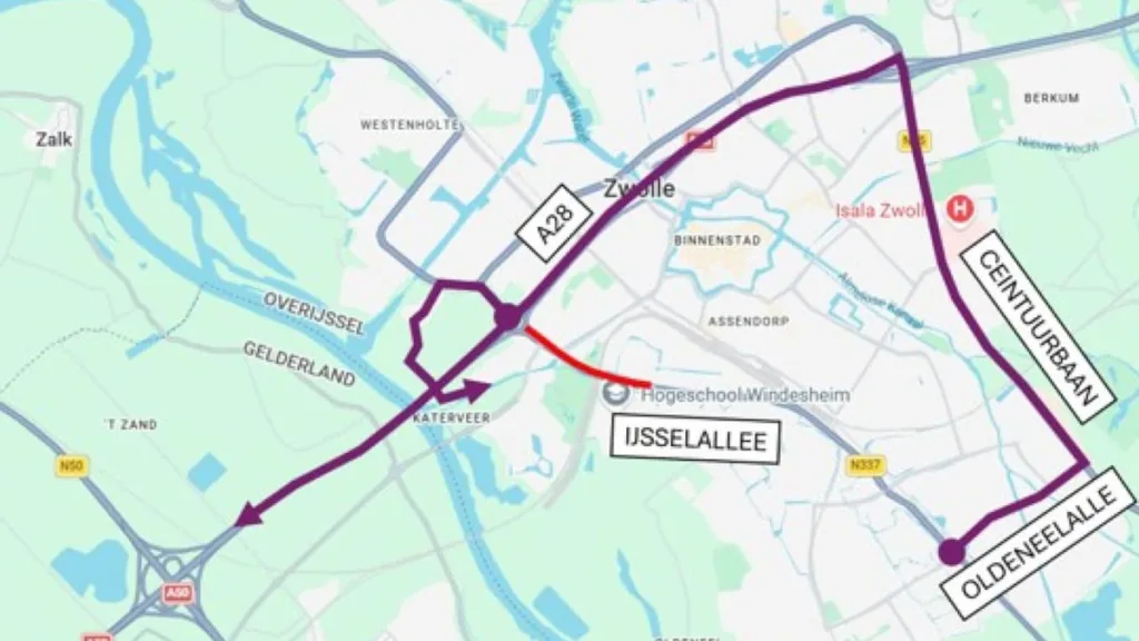 Onderhoud IJsselallee Zwolle: 3 t/m 13 juli dicht Onderhoud IJsselallee Zwolle: 3 t/m 13 juli dicht